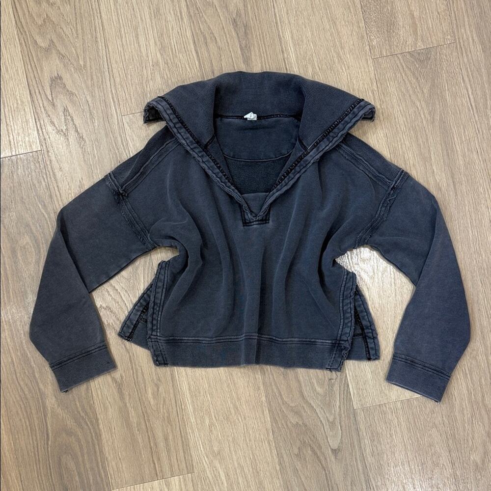 Daily Practice Women's Gray Collared Sweatshirt Size XXS